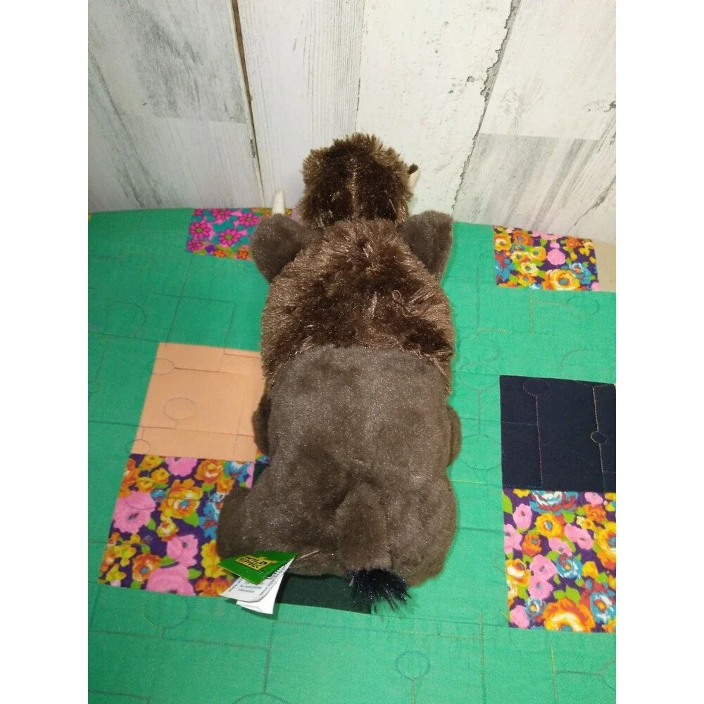 Wild Republic 2012 Cuddlekins Brown Woolly Mammoth Plush Prehistoric Animal